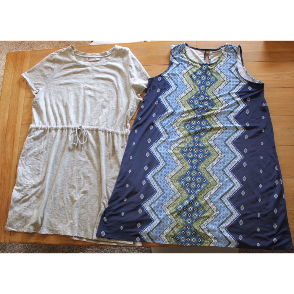 Plus Size (2) Piece Preowned Dress Bundle Lot Chico’s Size 20/22 2X - Picture 1 of 7